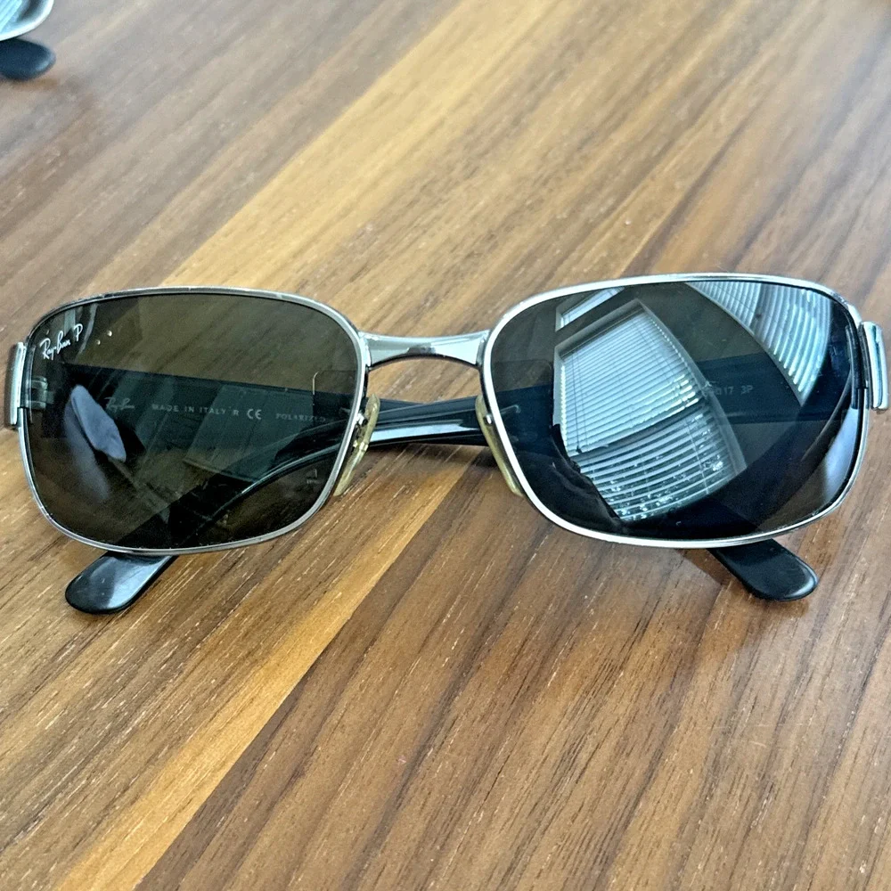 Ray-Ban (1) RB 3189 Leather II & (2) RB 3215 Sunglass Black FRAMES ITALY -3 PAIR
